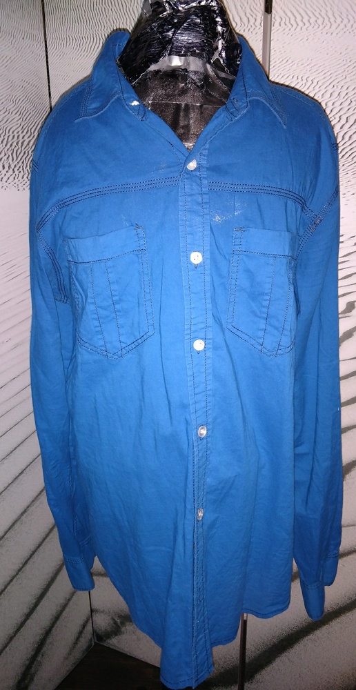 Rue21 Solid Blue Button Down Shirt